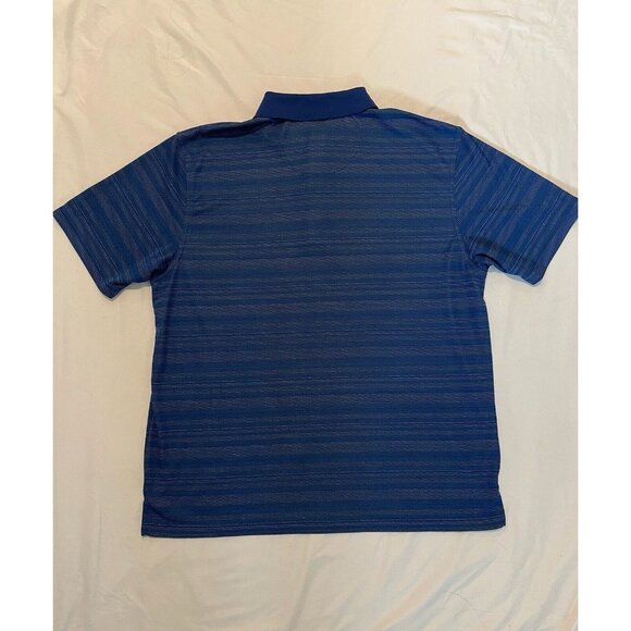 PGA Tour Men's Polo Shirt Short Sleeve Athletic Sportswear Blue Stripe XXL - Picture 6 of 12